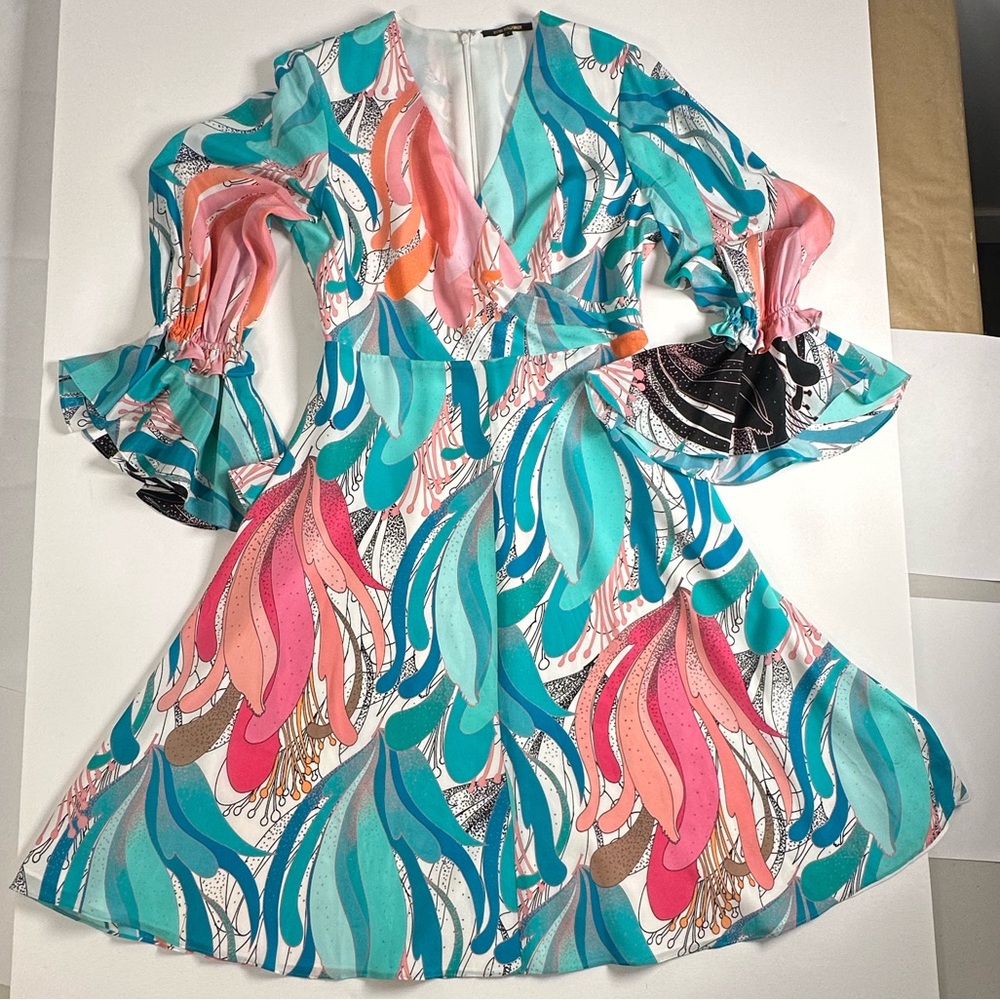 Kobi Halperin Colorful Dress, Modern Princess, Artsy, Flowy, Feminine, Small US